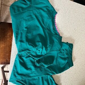Green Scrub Top and Pants Set